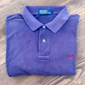 90s vintage Ralph Lauren Polo, large, navy blue